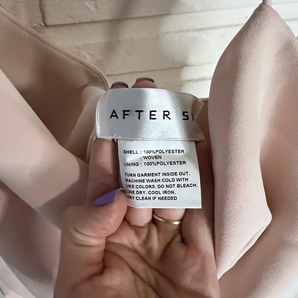 After Six Cameo One Shoulder Draped Cowl Neck Maxi Dress, Women’s Size 4 - Picture 6 of 10